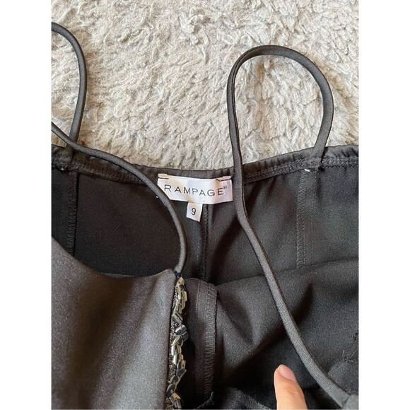 Rampage Y2k 90s satin bodycon sequin hem dress size small‎ - Picture 7 of 7